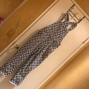 UNIF checkered overalls